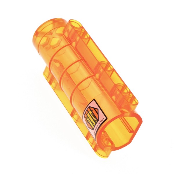 1x Lego Zylinder transparent orange 9x4x2 HIGH RISK AREA 4502233 58947pb01