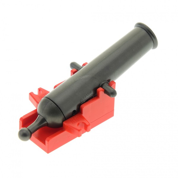 1x Lego Waffe Kanone perl dunkel grau Sockel Halter rot Kanonenrohr x110c01 2527
