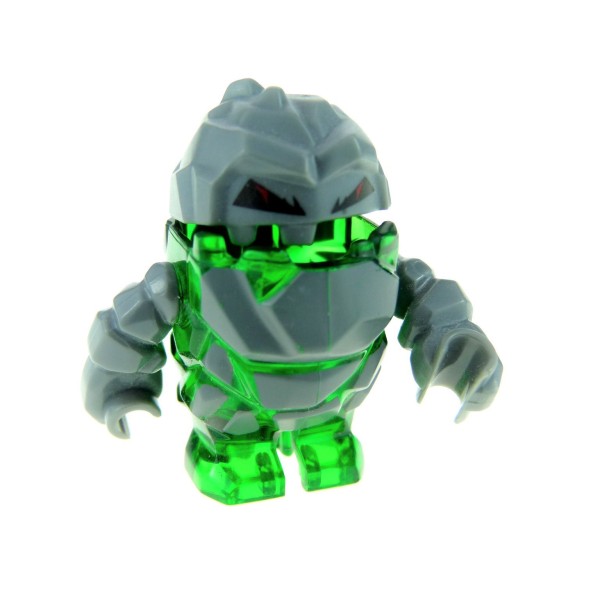 1x Lego Figur Power Miners Rock Stein Monster Boulderax grün grau pm001