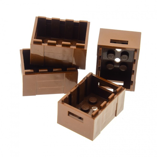 4x Lego Kiste braun 3x4x1 2/3 Kisten Container Box Piraten Castle Ritter 30150