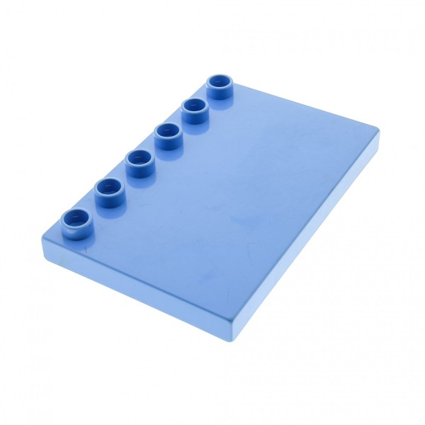1 x Lego Duplo Bau Platte 4x6 medium hell blau 4 x 6 Dach Markise Basic 31465 