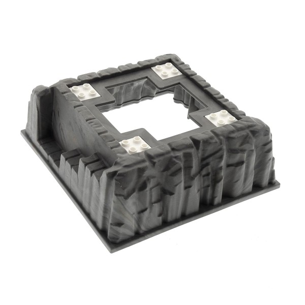 1x Lego 3D Bau Platte 16x16x5 neu-dunkel grau Fels Berg 53588pb01