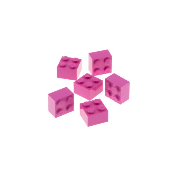 6x Lego Bau Stein 2x2 dunkel pink rosa Mickey Mouse Minecraft Set 21170 3003