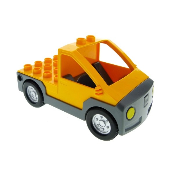 1x Lego Duplo Fahrzeug Auto orange dunkel grau Wagen Pickup 4569516 47438c01