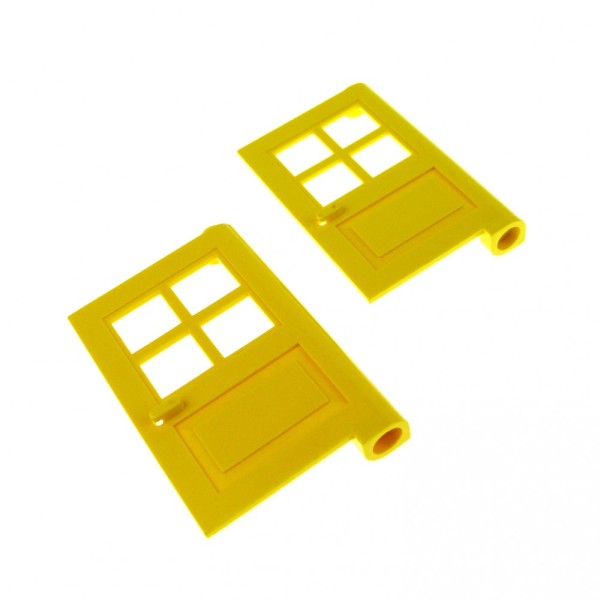 2x Lego Tür Blatt 1x4x5 Fenster Kreuz rot Typ3 Ellipse zu Haustür 386124 3861