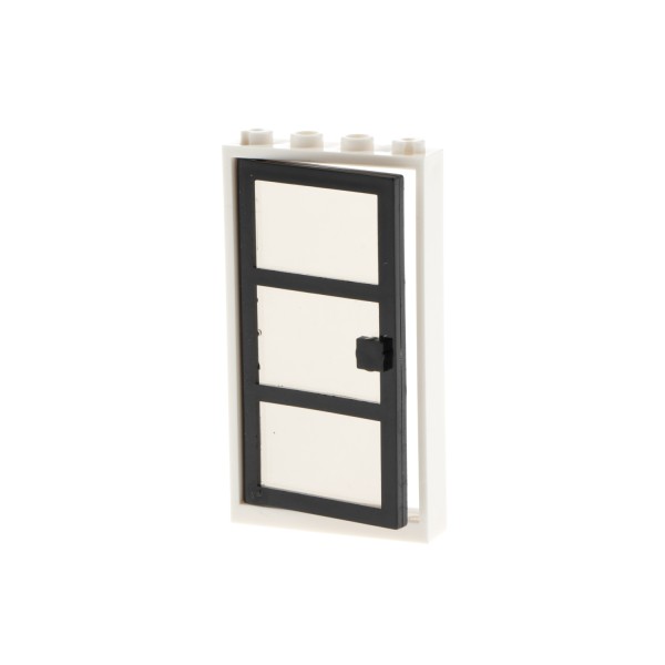 1x Lego Tür Rahmen 1x4x6 weiß Türblatt transparent braun x39c02 60596