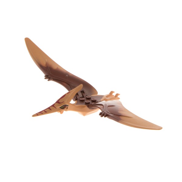 1x Lego Tier Dino nougat braun Pteranodon Dinosaurier Ptera02 unvollständig