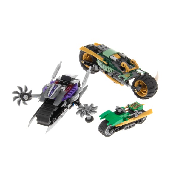 1x Lego Teile Set Ninjago Bike 70722 71745 violett grün unvollständig