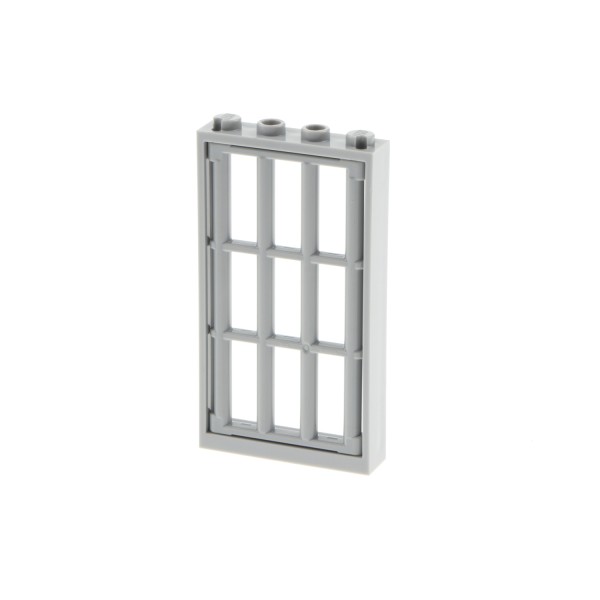 1x Lego Fenster Rahmen 1x4x6 neu-hell grau Türblatt Gitter 92589 60596