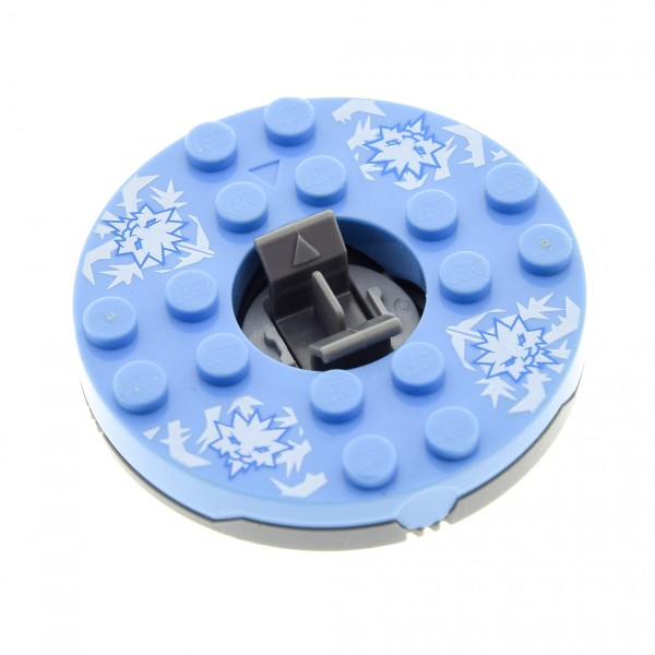 1 x Lego System Ninjago Spinner rund gewölbt 6x6 medium hell blau Gesicht weiss Element Eis mit Gleitstein Set 2113 4612290 bb493c03pb01