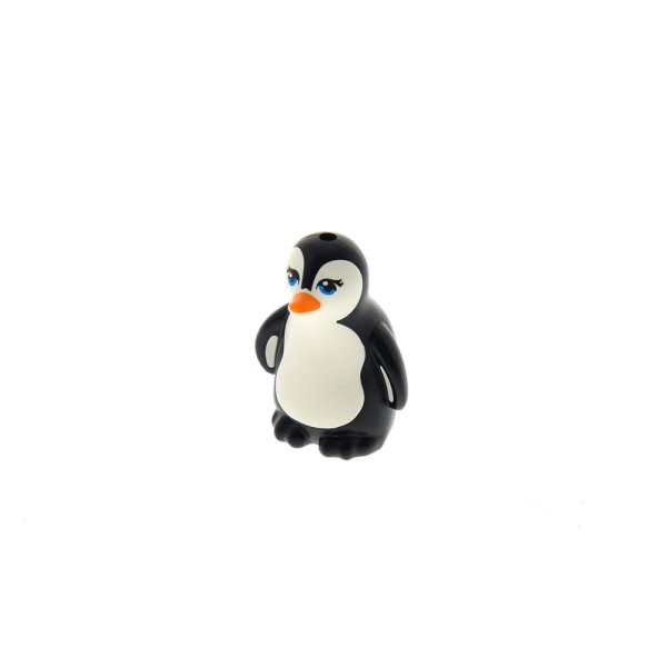 1x Lego Tier Pinguin schwarz Augen blau Bauch weiß Friends 6052295 14733pb01