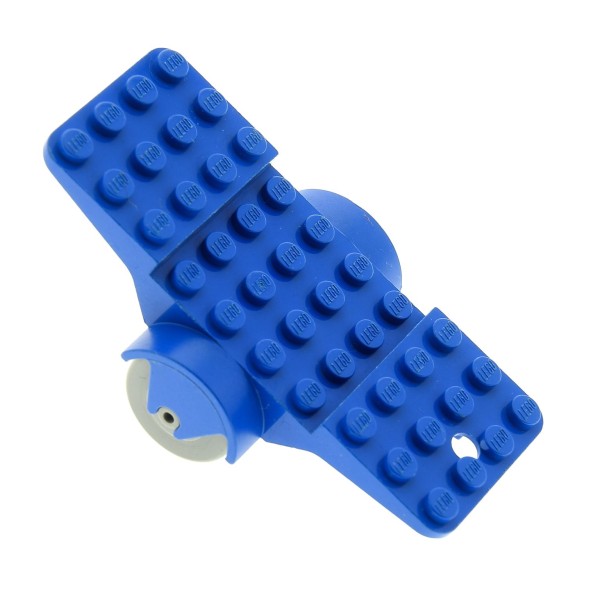 1x Lego Fabuland Fahrzeug Flugzeug Platte 10x4 blau Rad alt-hell grau 4613c01
