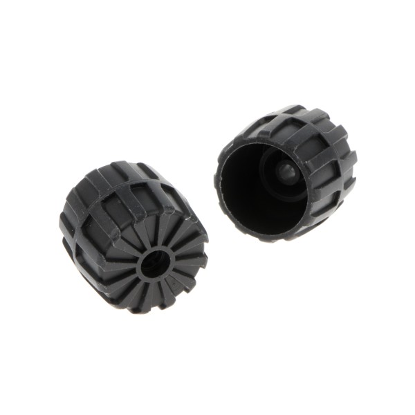 2x Lego Hart Plastik Rad 35x31 B-Ware abgenutzt schwarz M-Tron 4106931 2593