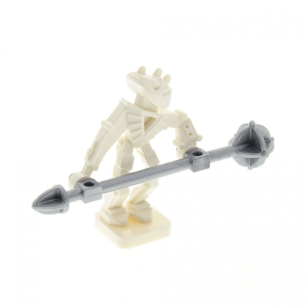 1x Lego Figur Bionicle Mini Toa Hordika Nuju weiß Waffe silber 51643 51640