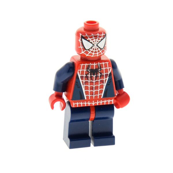 1x Lego Figur Minifiguren Mann Spider Man 3 dunkel blau rot 4855 spd028