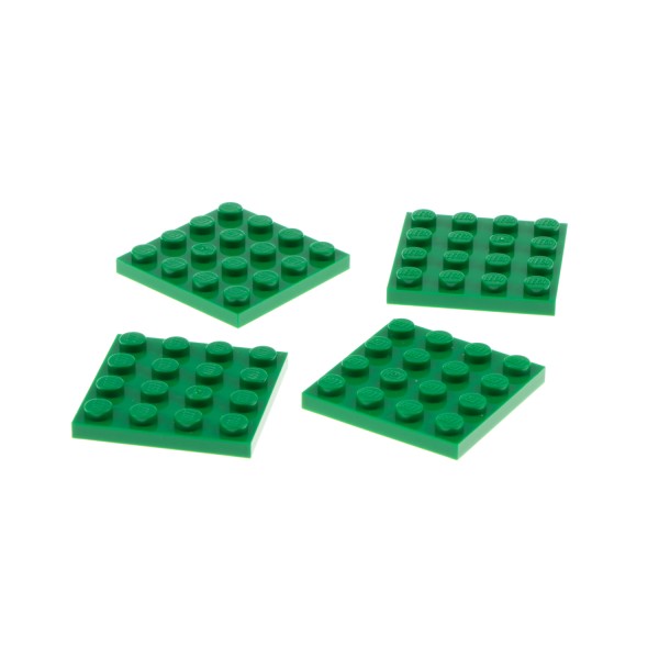 4x Lego Bau Platte 4x4 grün Quadrat Grundplatte Set 70404 21170 4113158 3031