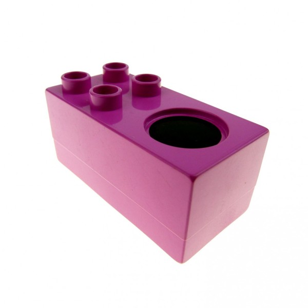 1x Lego Duplo Möbel Herd 2x4x2 dunkel pink 1/2 Küche Haus 6019240 6472pb01