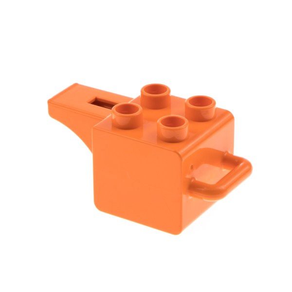 1x Lego Duplo Pfeife orange mit 4 Noppen Halter für Halsband Polizei 3616 42094