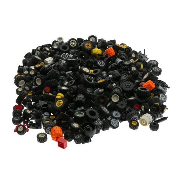 1,62 kg Lego Räder Reifen Felgen gelb Auto Rad Achsen verschiedene Formen