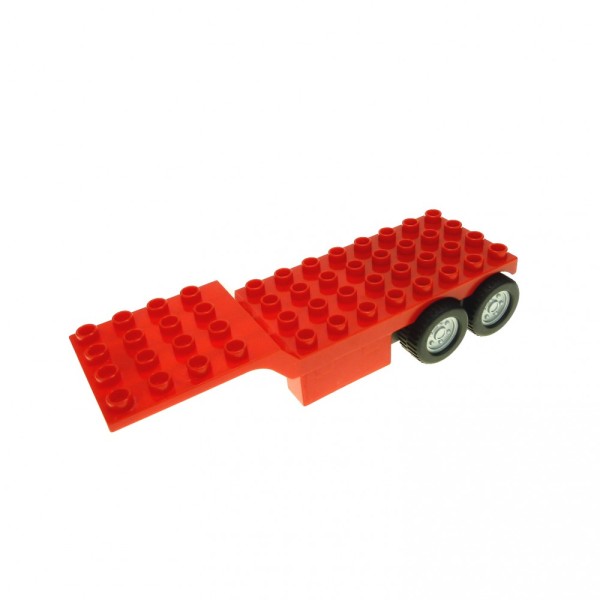 1x Lego Duplo LKW Auflieger rot 4x12 B-Ware abgenutzt Feuerwehr bb0793c01pb01