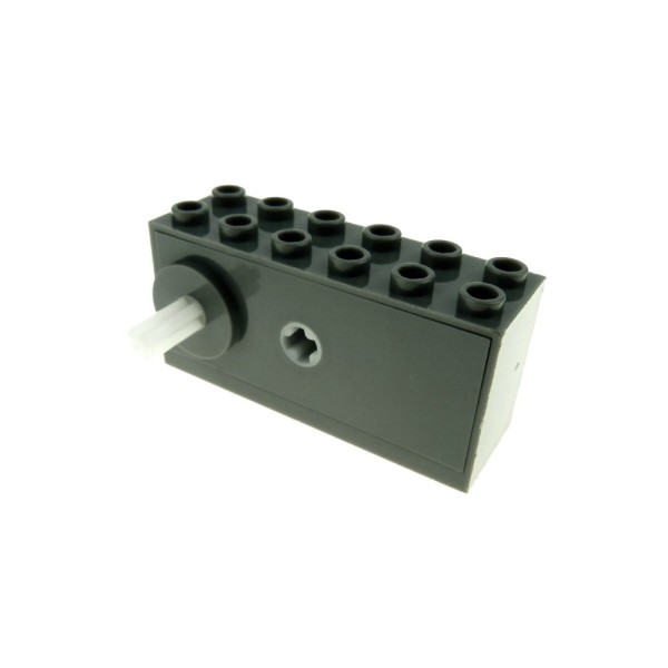 1x Lego Aufzieh Motor 2x6x2 alt-dunkel grau erhobener Schaft 4162159 42073c02