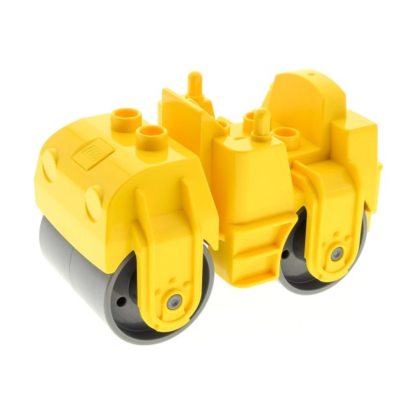 1 x Lego Duplo Walze B-Ware abgenutzt gelb grau Bau Straßen Fahrzeug Baustelle Steamroller Dampfwalze 5652 89391c01