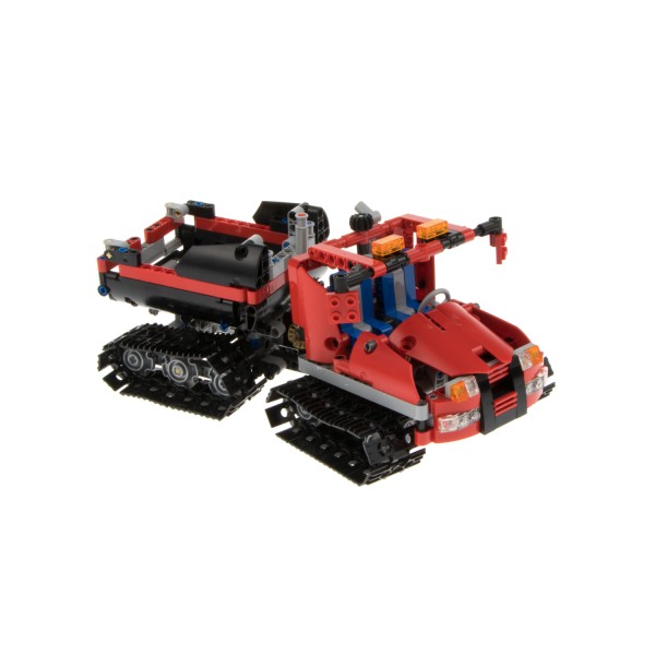 1x Lego Technic Set Schnee Pisten Raupe Fahrzeug 8263 rot unvollständig