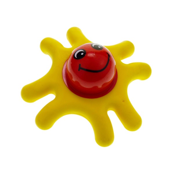 1x Lego Duplo Primo Seestern B-Ware abgenutzt gelb rot Gesicht 8 Arme pri030