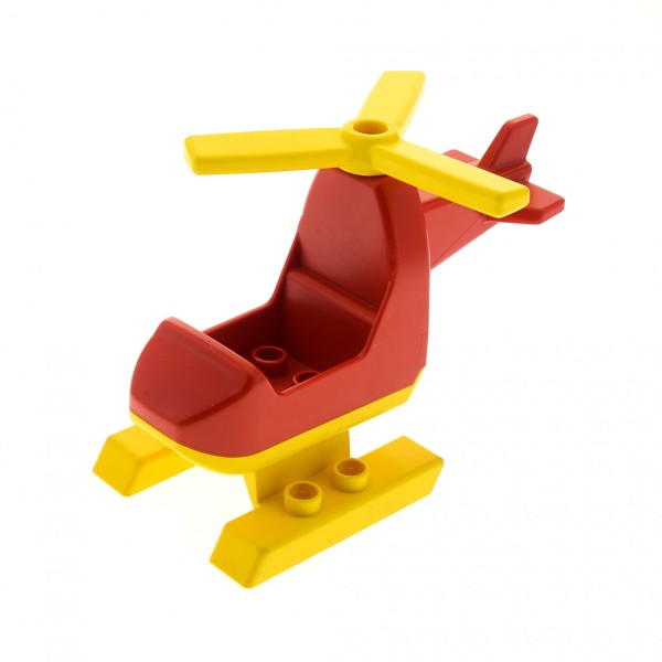 1x Lego Duplo Hubschrauber rot gelb klein Propeller Kufen gelb 6353 6352 dupheli