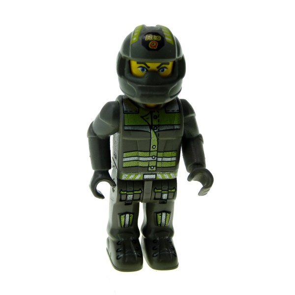 1 x Lego System Figur 4 Juniors Jack Stone Mann Res-Q Polizist Küstenwache Jacke
