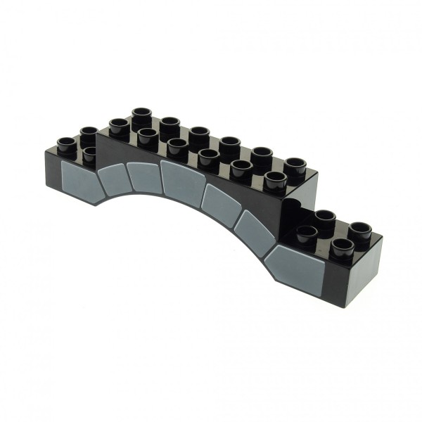 1x Lego Duplo Burg Bogen Stein 2x10x2 schwarz Brücke Ritter 4254417 51704pb01