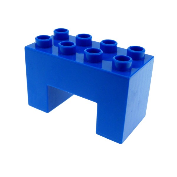 1x Lego Duplo Brücken Bau Stein blau 2x4x2 mit 2x2 Ausschnitt Zoo 4267406 6394