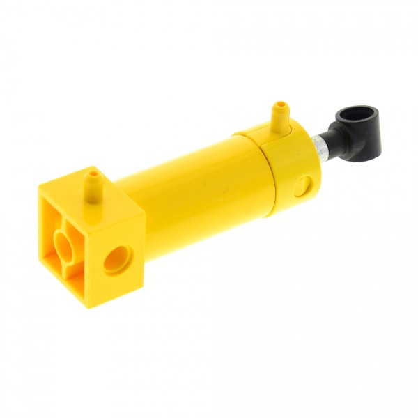 1 x Lego Technic Pneumatic Zylinder gelb 48 mm mit 2 Inlets Top gelb Kolben Pneumatik geprüft Set 8862 8854 2793c02
