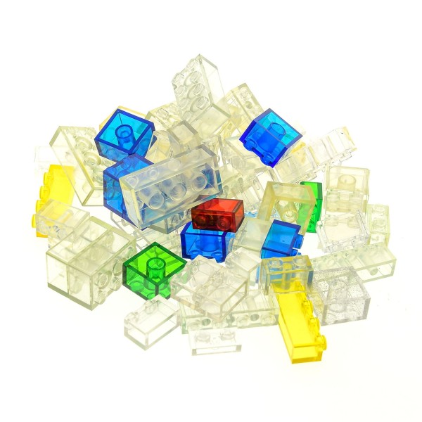 50x Lego Classic Bau Steine transparent Glassteine Größe Farbe zufällig gemischt