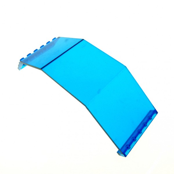 1x Lego Fenster Panele B-Ware abgenutzt 10x6x11 transparent dunkel blau 2408