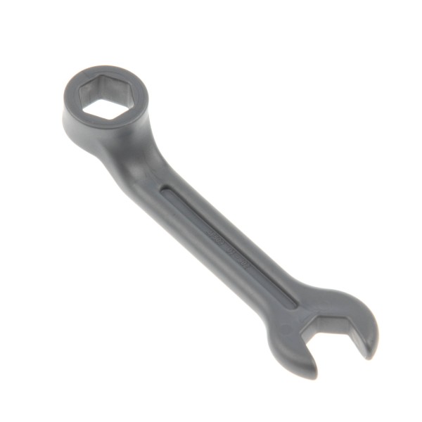 1x Lego Duplo Werkzeug Schraubenschlüssel flat silber grau 4620277 47509