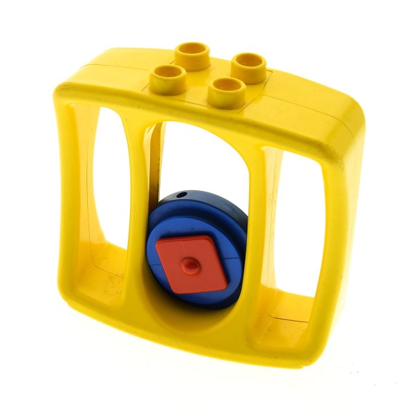 1x Lego Duplo Primo Baby Rassel gelb Klapper Quadrat Rad blau rot bab004