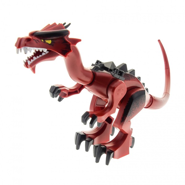 1x Lego Tier Drache dunkel rot ohne Flügel Fantasy Era Castle Set 7093 Dragon01