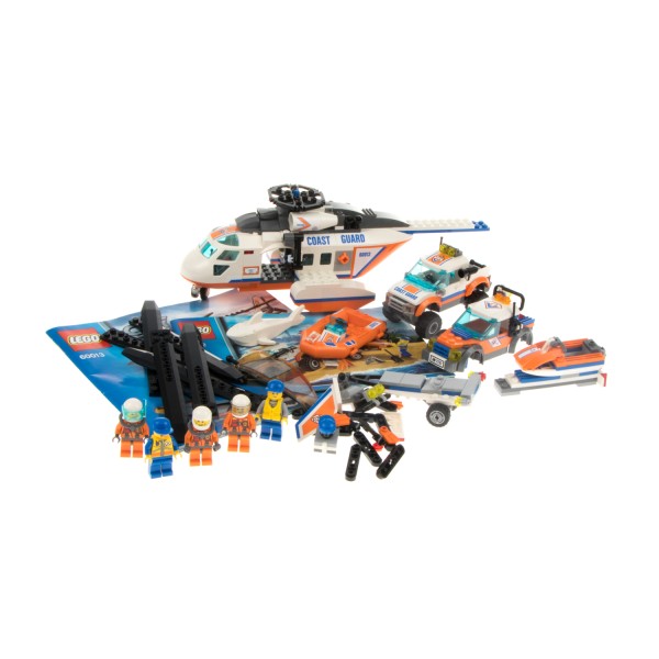1x Lego Teile Set City Küsten Wache Hubschrauber 60013 60012 weiß unvollständig