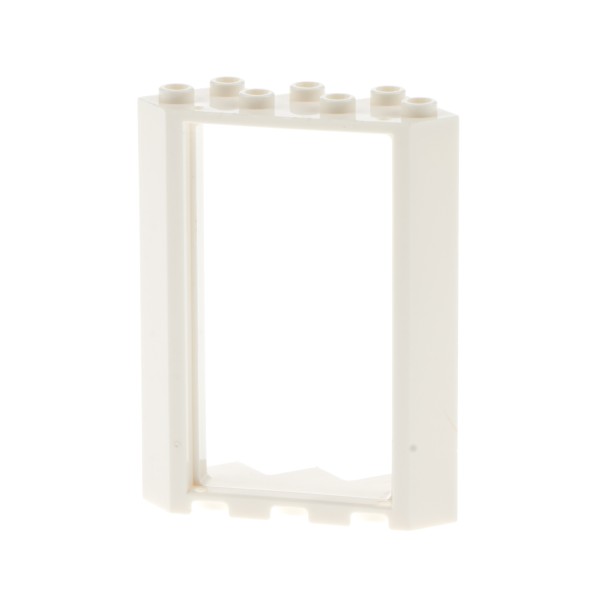 1x Lego Tür Rahmen 4x4x6 weiß Eckfenster ohne Scheibe 6177157 28327