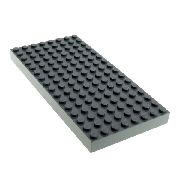 1x Lego Bau Platte B-Ware abgenutzt 8x16 neu-dunkel grau dick 4217133 44041 4204