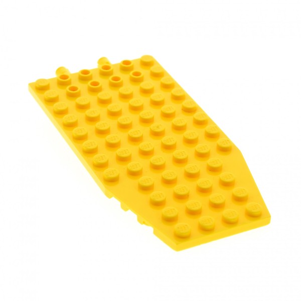 1x Lego Flügel Bau Platte 6x12x1 gelb Pin 4 Juniors Jack Stone 42607c01