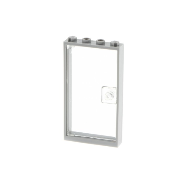 1x Lego Tür Rahmen 1x4x6 neu-hell grau Türblatt transparent weiß 60616 60596
