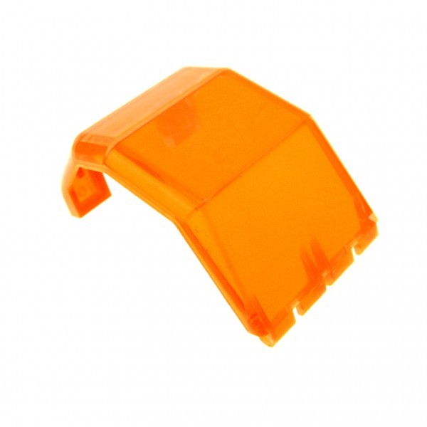 1x Lego Windschutzscheibe transparent neon orange 4x4x4 1/3 Cockpit Fenster 2483