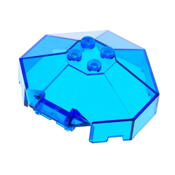 1x Lego Cockpit transparent dunkel blau 6x6 Oktagon ohne Achs Loch Kanzel 2418a