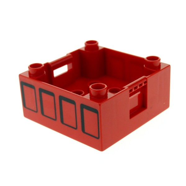 1x Lego Duplo Kiste rot 4x4 Container Box Aufsatz Eisenbahn 3772 47423pb08 
