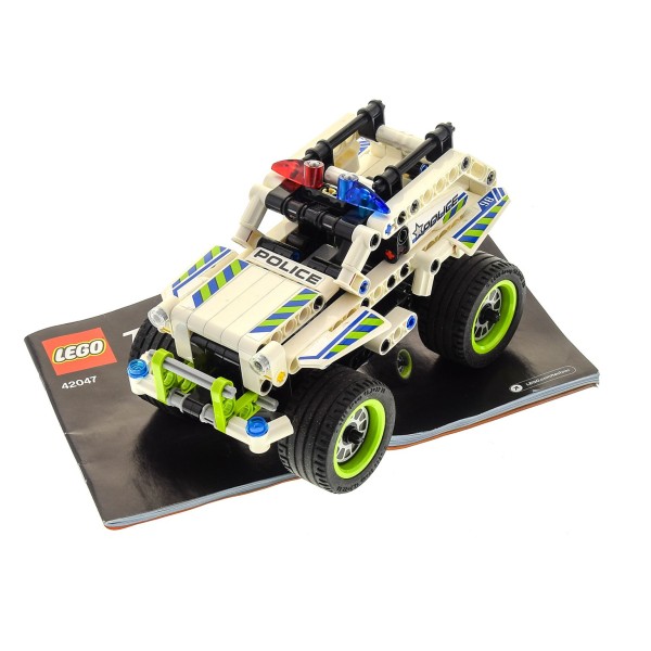 1 x Lego Technic Set Modell Polizei 42047 Police Interceptor weiß mit Bauanleitung incomplete unvollständig 