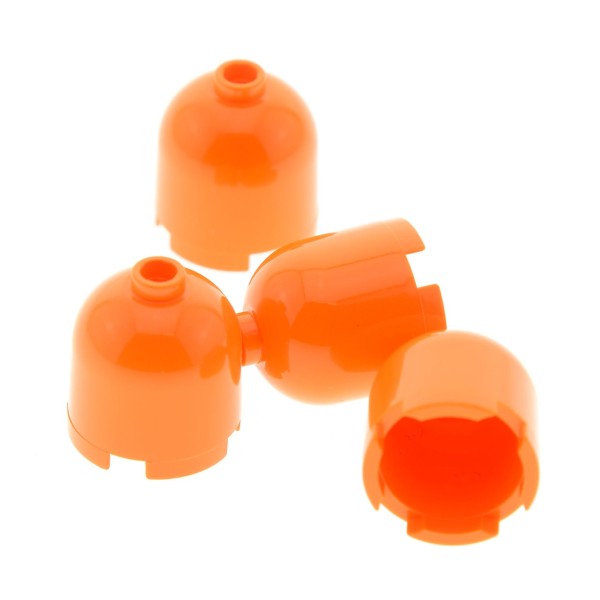 4 x Lego System Kuppel orange 2x2x1 2/3 rund Stein Kappe für Gasflasche Set 4620 3148 4616 4560750 30151a