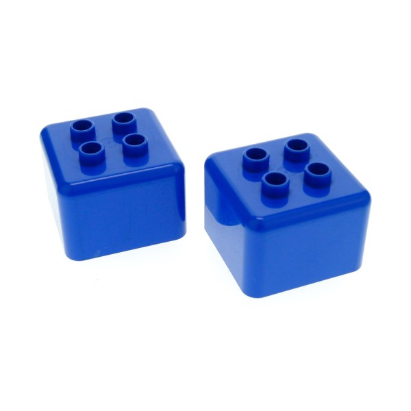 2 x Lego Duplo Primo Baustein blau 1x1 mit 4 Duplo Noppen oben Baby für Set 9010 9012 31007