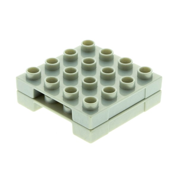 2x Lego Duplo Platte Palette perl silber grau 4x4 Cargo Baustelle 7840 47415